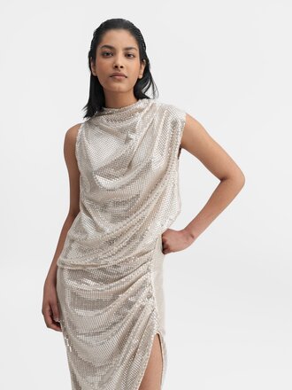 Ahlvar Gallery Lima sequin tank - Cream