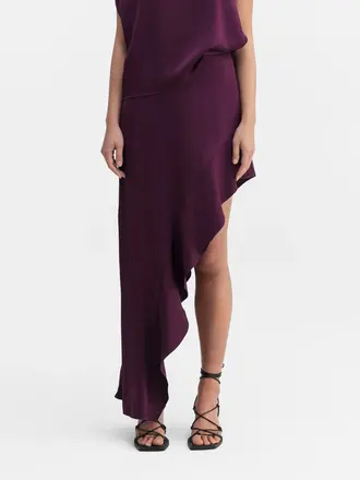 Ahlvar Gallery Hida frill skirt - Dark berry