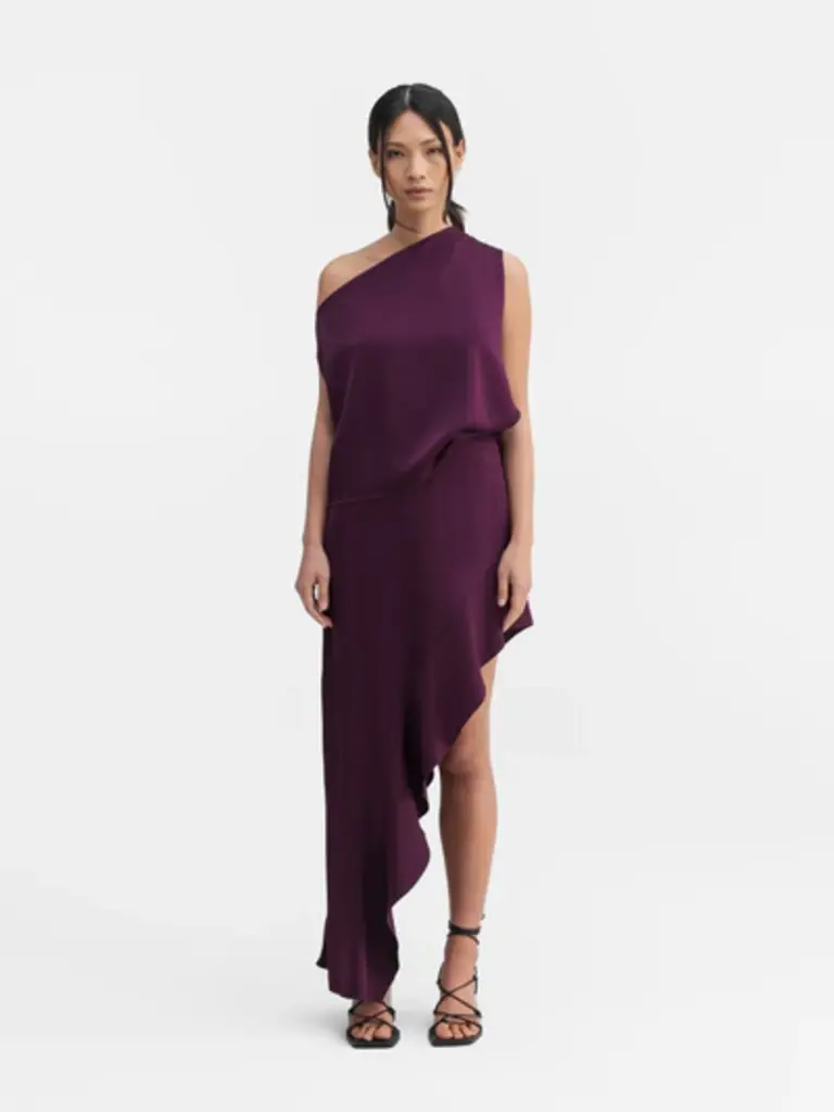 Ahlvar Gallery Hida frill skirt - Dark berry