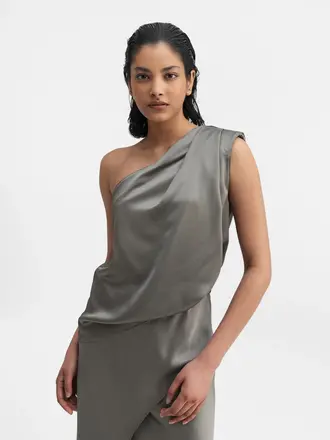 Ahlvar Gallery Elle satin tank - Light military