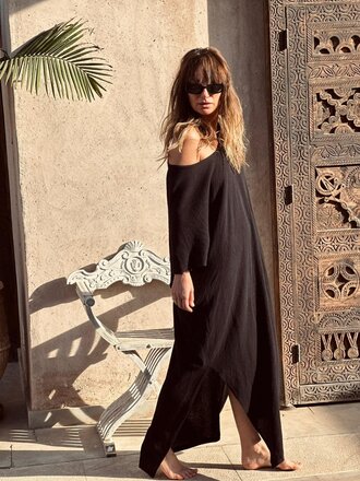 Irenic Maxi Kaftan - Black