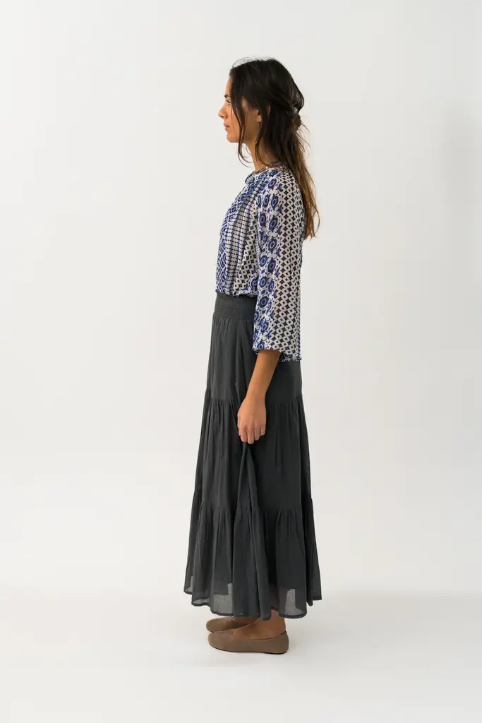 Lolly's Laundry Diamond Maxi Skirt - Washed Black