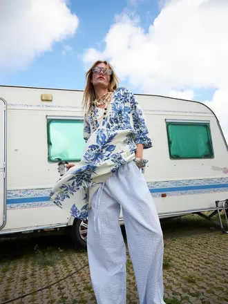 Lolly's Laundry Liam Pants - Stripe Light Blue