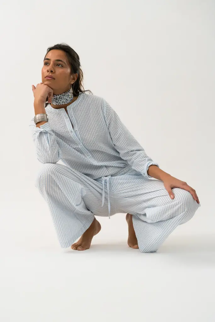 Lolly's Laundry Liam Pants - Stripe Light Blue