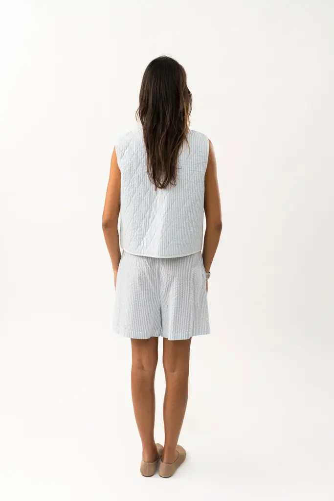 Lolly's Laundry Cairo Vest - Stripe Light Blue