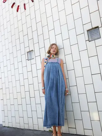 Lolly's Laundry Lungo Maxi Dress - Washed Denim