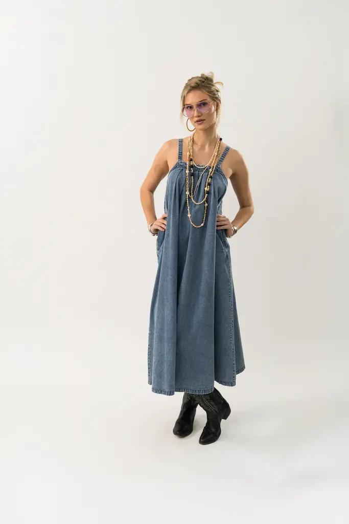 Lolly's Laundry Lungo Maxi Dress - Washed Denim