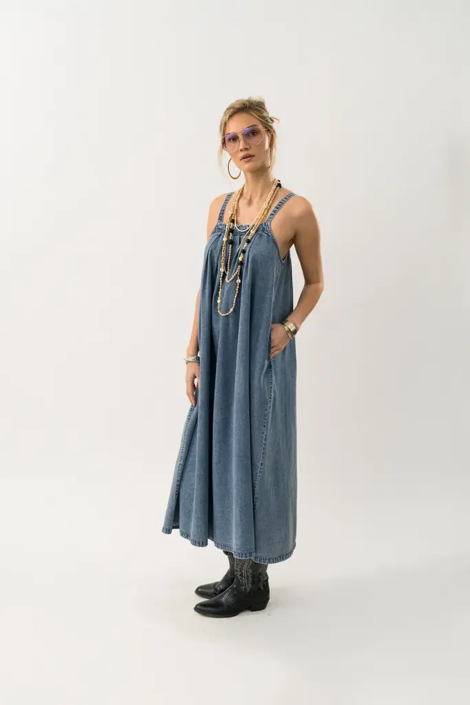 Lolly's Laundry Lungo Maxi Dress - Washed Denim