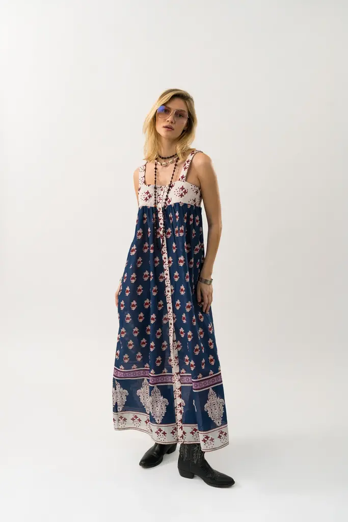 Lolly's Laundry Kia Maxi Dress - Dark Blue