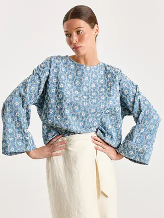 Studio Clique Carolina Blouse - Denim Flower