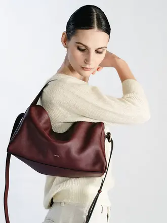 Aesaert Teckel Handbag - Mahogany Red