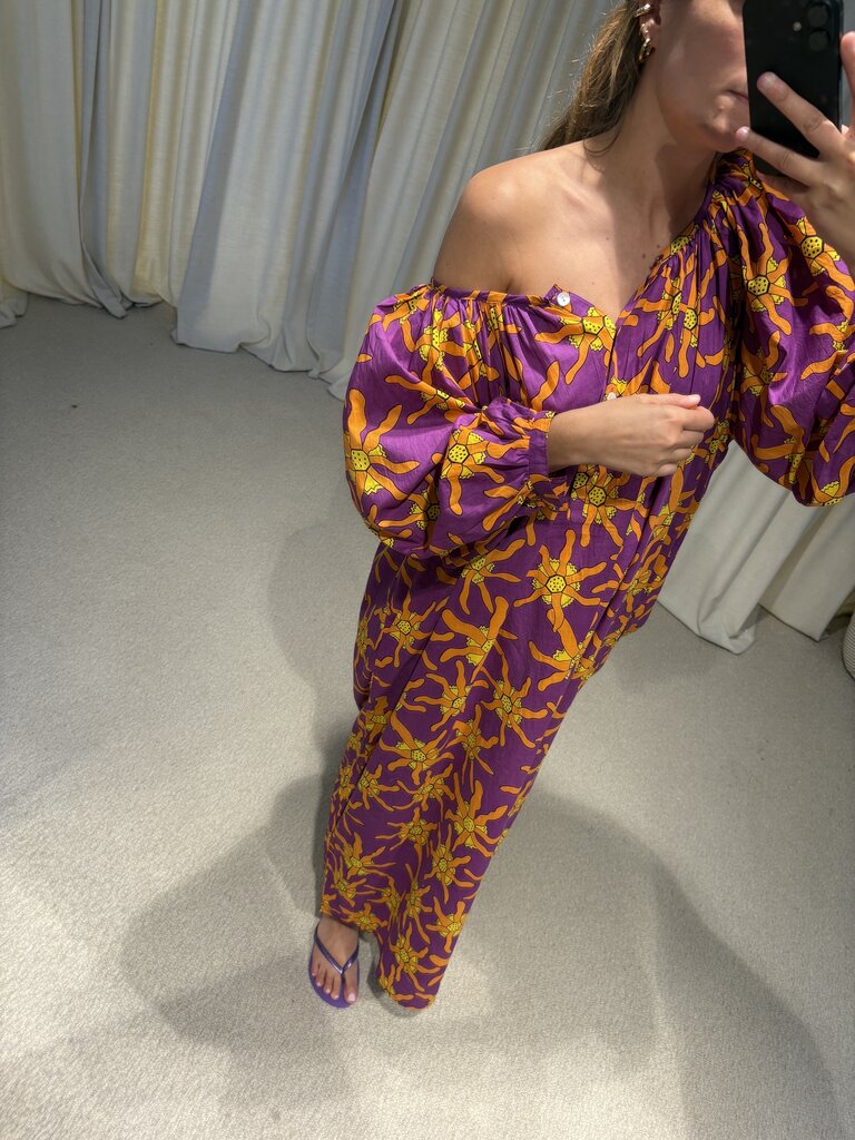 Bakar Balloon Dress - Purple Coral