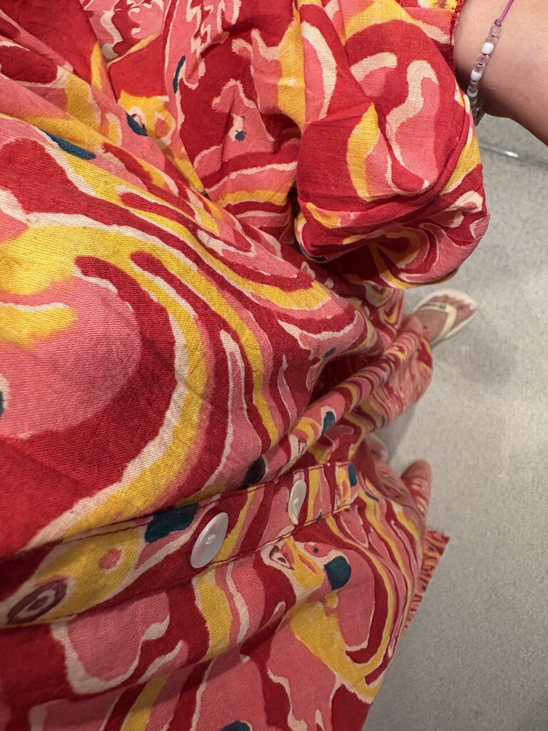 Bakar Balloon Dress - Red Fish