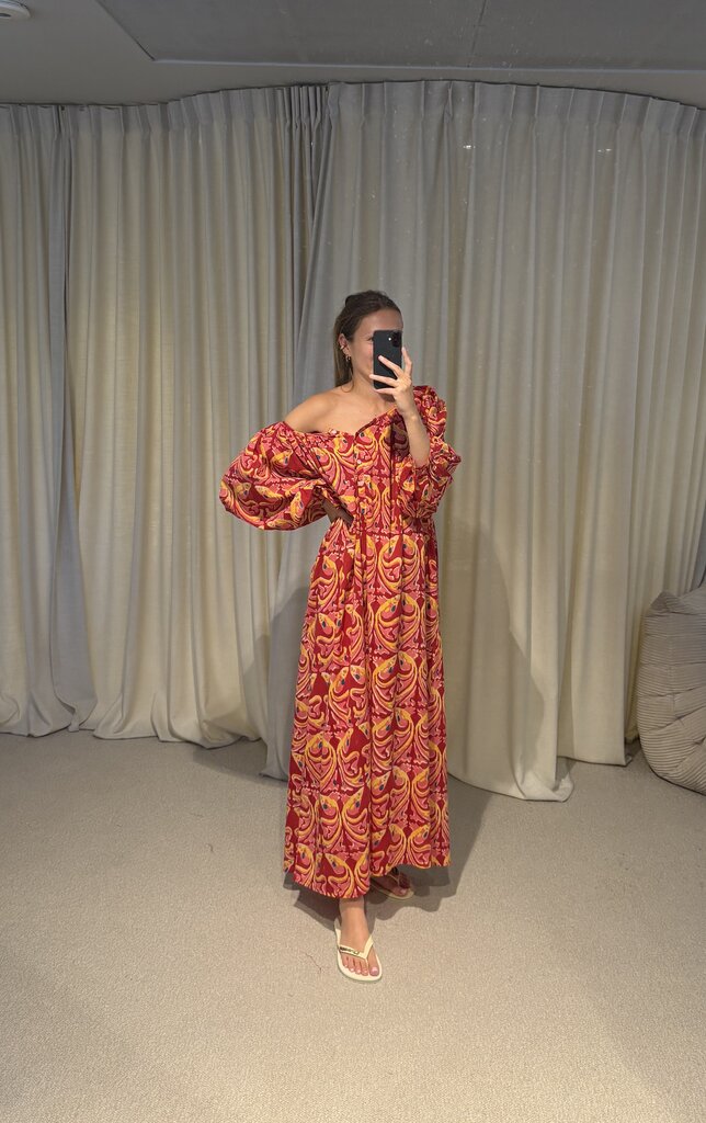 Bakar Balloon Dress - Red Fish