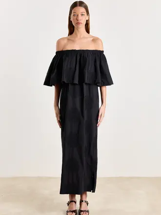 Studio Clique Gaetane Dress - Daisy Embroidered Black