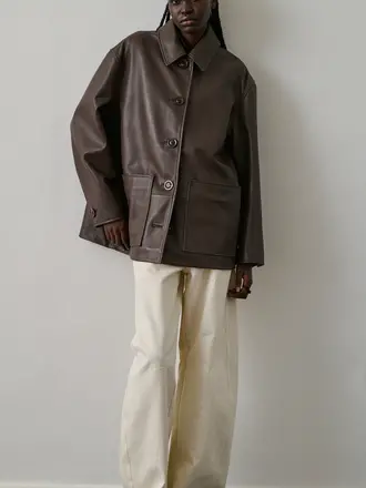 Soeur Vincenzo leather jacket - Taupe beige