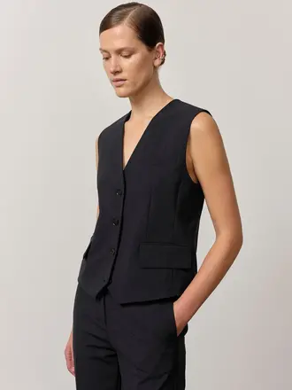 Birgitte Herskind Atlas Vest - Navy Melange