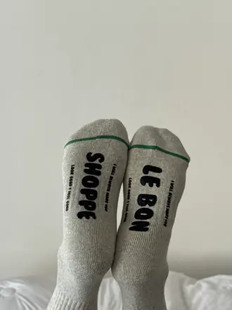 Le Bon Shoppe Hugger Socks - HT Grey/Black