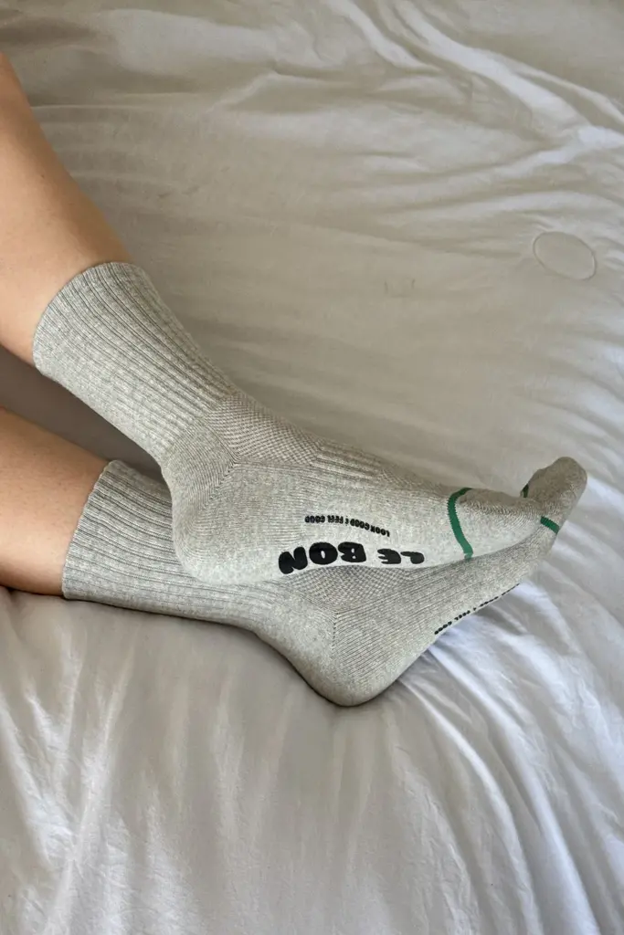 Le Bon Shoppe Hugger Socks - HT Grey/Black