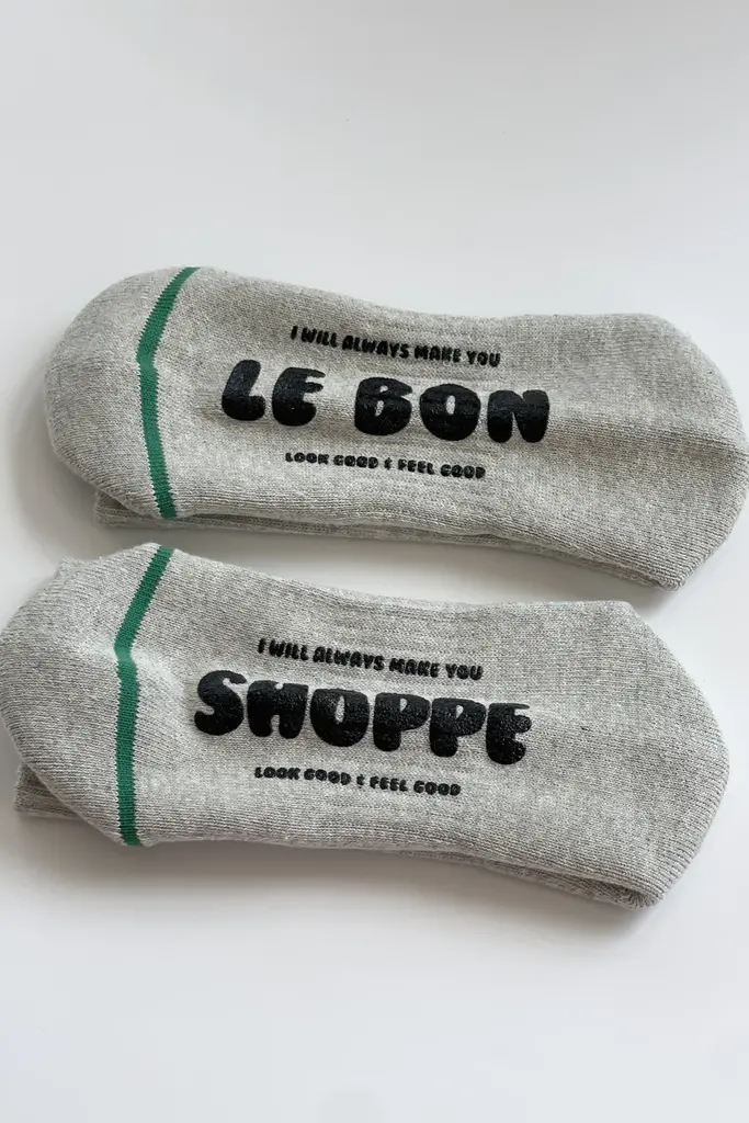 Le Bon Shoppe Hugger Socks - HT Grey/Black