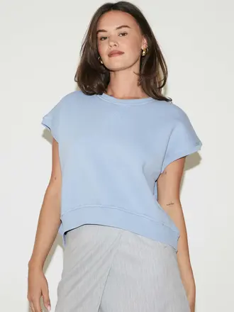 RE/BORN Justine Top - Light Blue