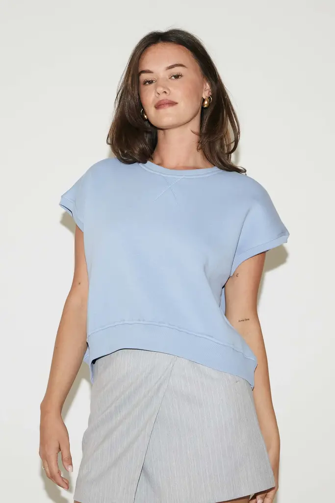 RE/BORN Justine Top - Light Blue