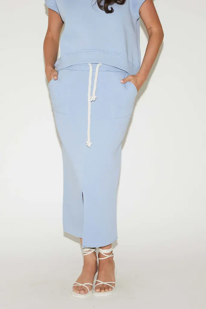 RE/BORN Estelle Skirt - Light Blue