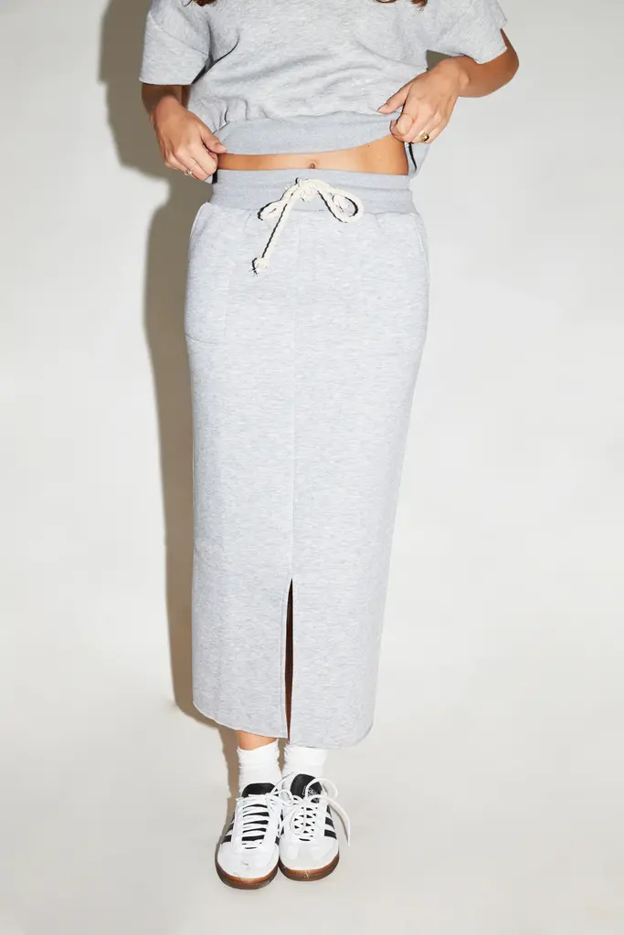 RE/BORN Estelle Skirt - Gray Melange
