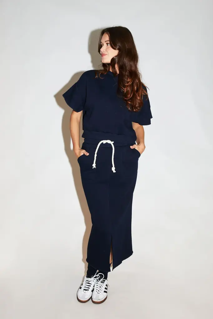 RE/BORN Estelle Skirt - Dark Blue