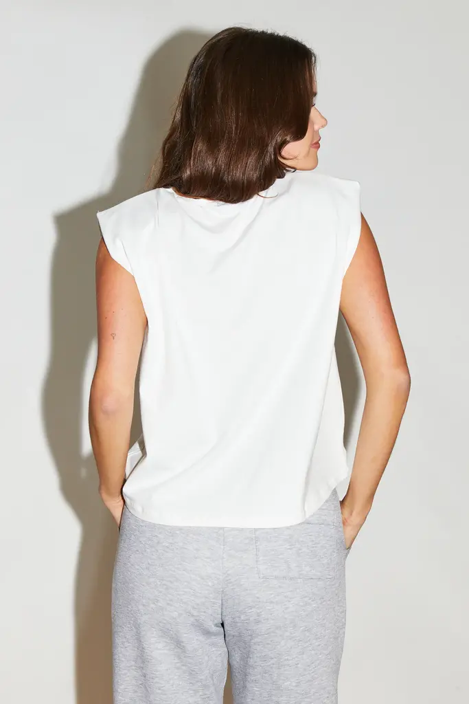 RE/BORN Lien top - Offwhite