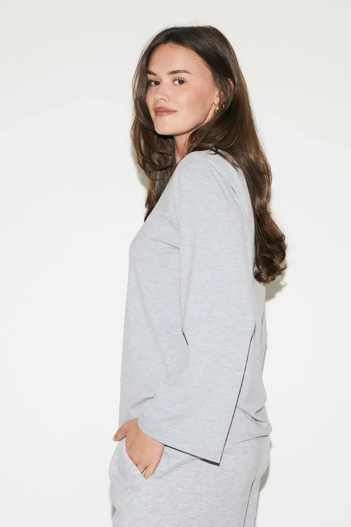 RE/BORN Amy Longsleeve - Gray Melange