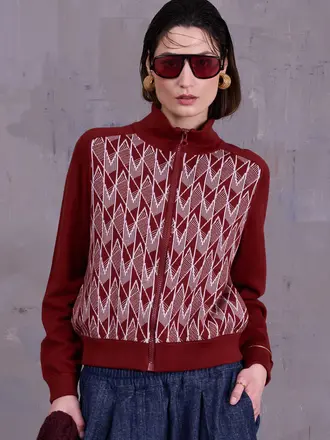 Nathalie Vleeschouwer Georgetown Cardigan - Red Clay/Soft Shell