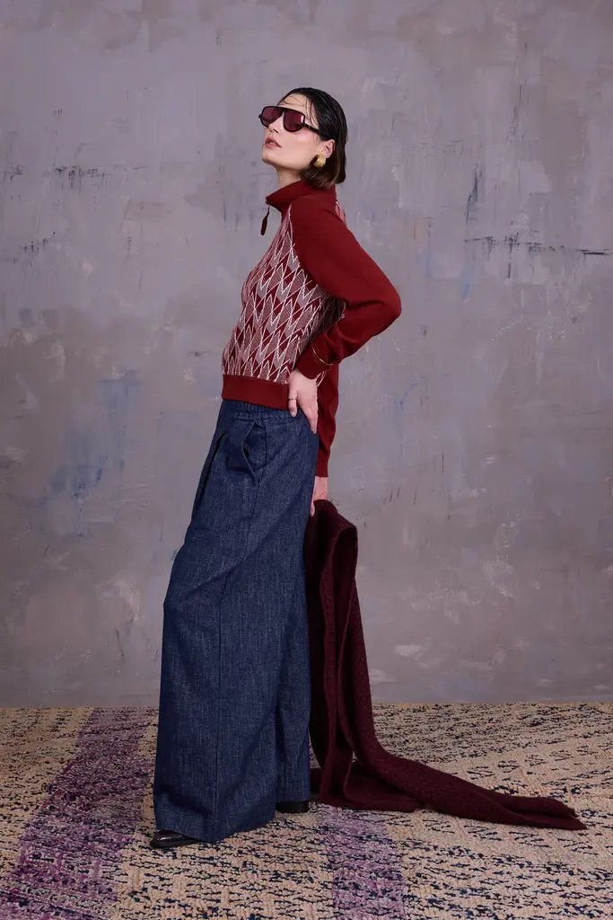 Nathalie Vleeschouwer Georgetown Cardigan - Red Clay/Soft Shell