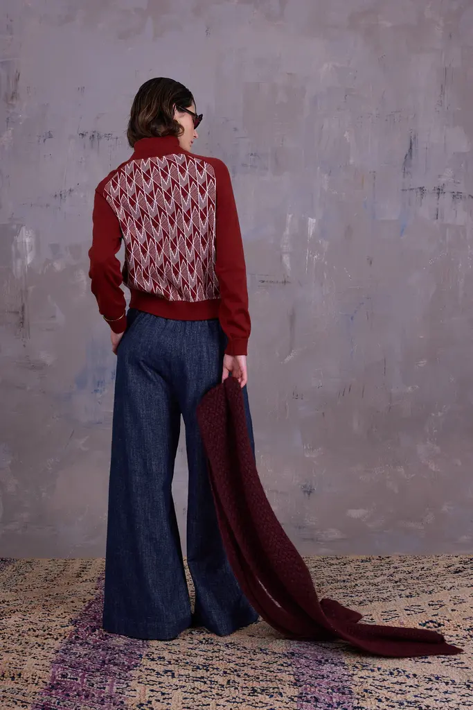 Nathalie Vleeschouwer Georgetown Cardigan - Red Clay/Soft Shell