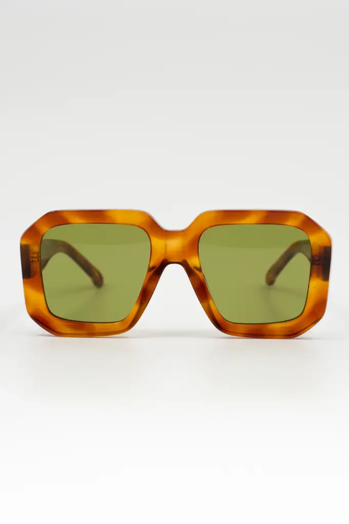 Nathalie Vleeschouwer Onassis Sunglasses - Light Tortoise/Olive