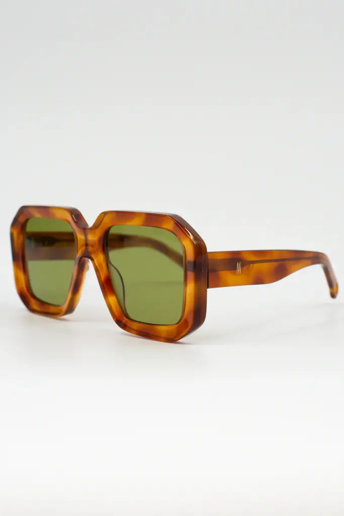 Nathalie Vleeschouwer Onassis Sunglasses - Light Tortoise/Olive