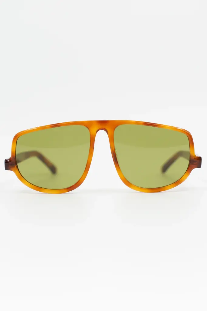 Nathalie Vleeschouwer Felice Sunglasses - Light Tortoise/Olive