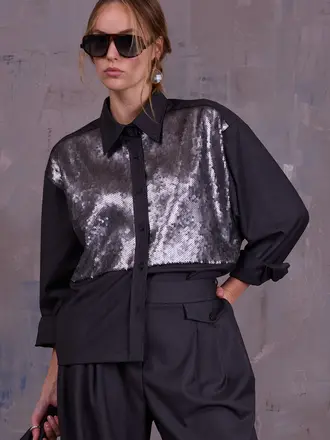 Nathalie Vleeschouwer Gilia Top - Anthracite