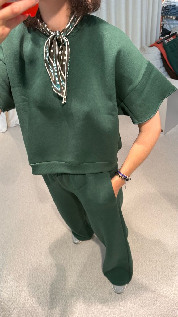 RE/BORN Raffaëlla top - Forest green