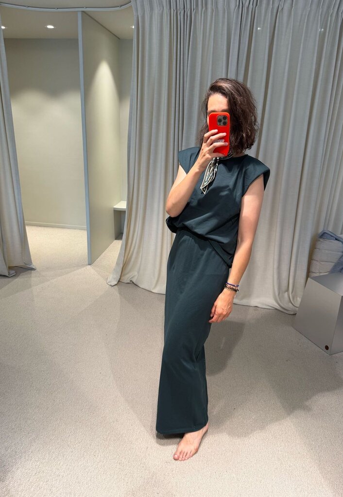 RE/BORN Lien top - Forest green