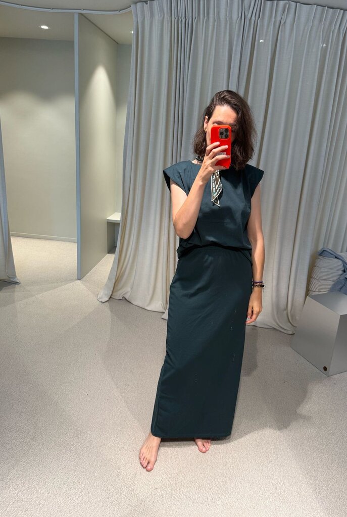 RE/BORN Lien top - Forest green