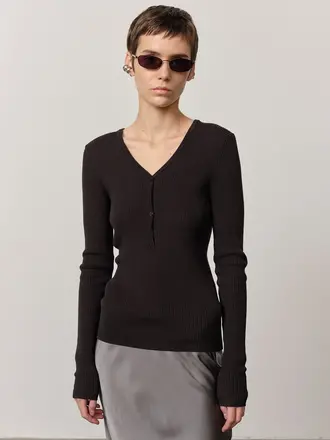 Birgitte Herskind Oscar Knit Blouse - Dark Grey