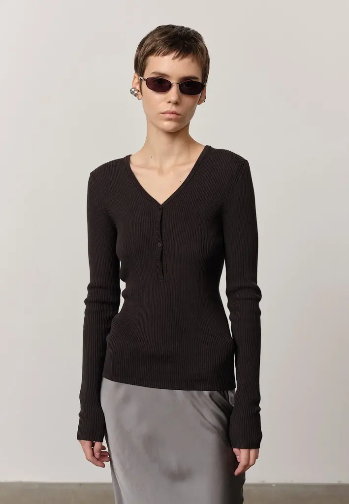Birgitte Herskind Oscar Knit Blouse - Dark Grey