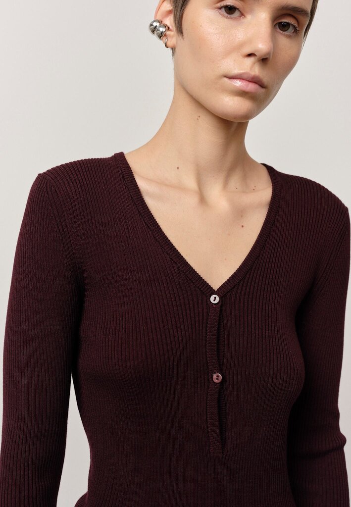 Birgitte Herskind Oscar Knit Blouse - Wine Red