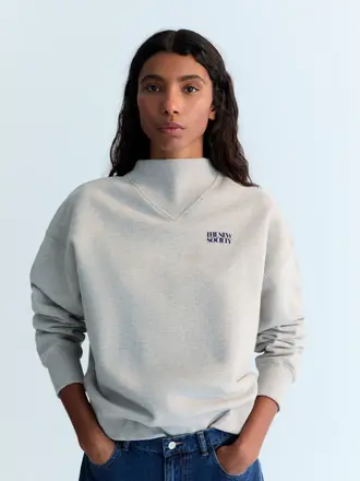 The New Society Lola Sweatshirt - Stellar Grey Melange