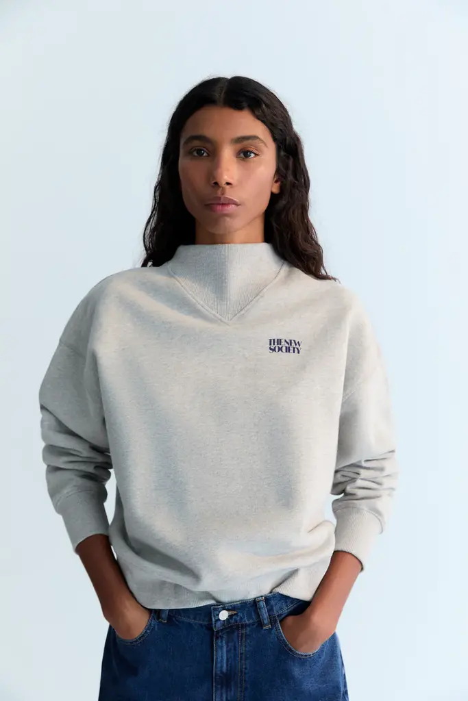 The New Society Lola Sweatshirt - Stellar Grey Melange