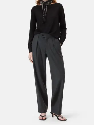 Closed Wide Neck Longsleeve - Black