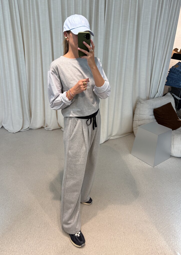 Mel Antwerp Sphynx Sweatpants - Grey/Navy