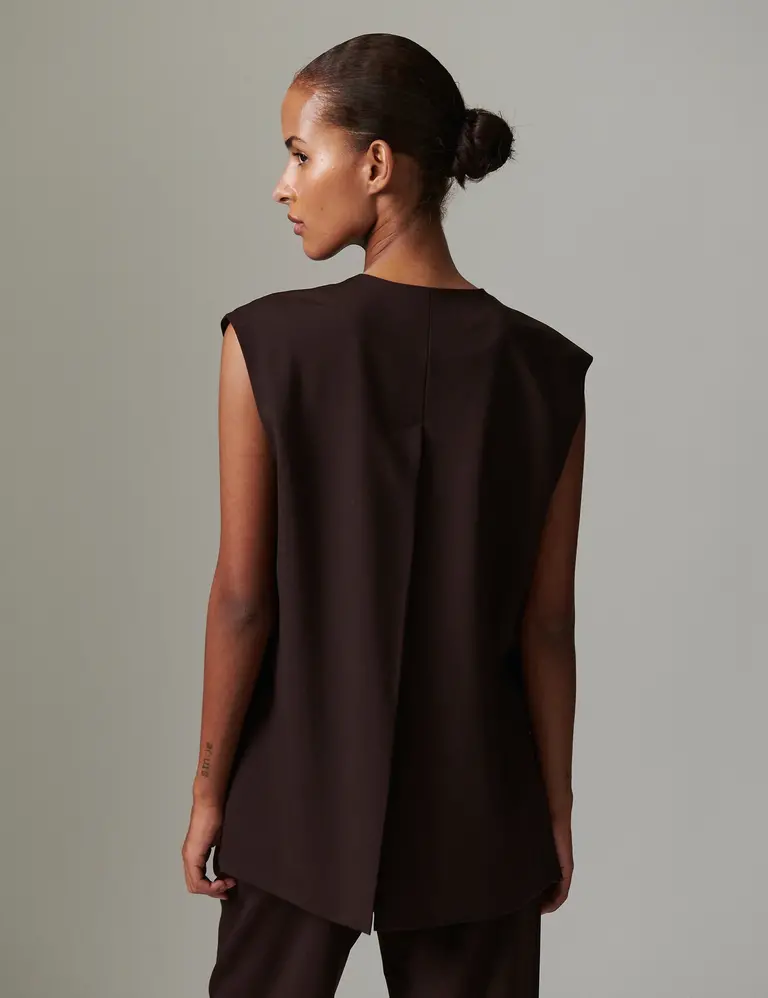 DAY Francine Waistcoat - Chocolate Plum