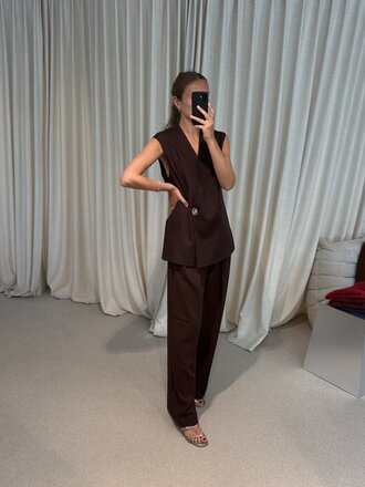 DAY Enzo Pants - Chocolate Plum